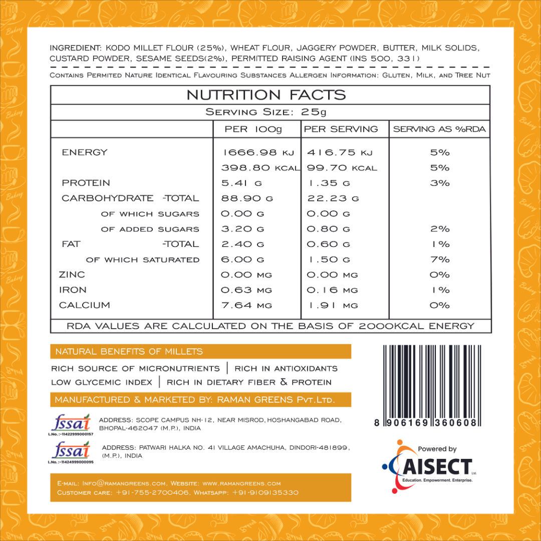 Millet Cookies Combo Sesame Seeds & Dry Fruits