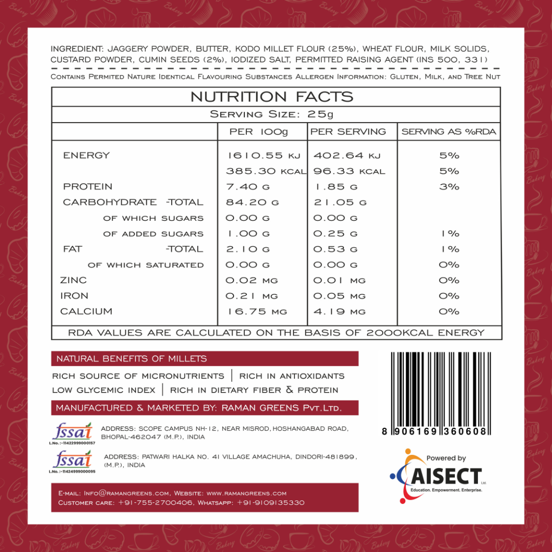 Millet Jeera cookies
