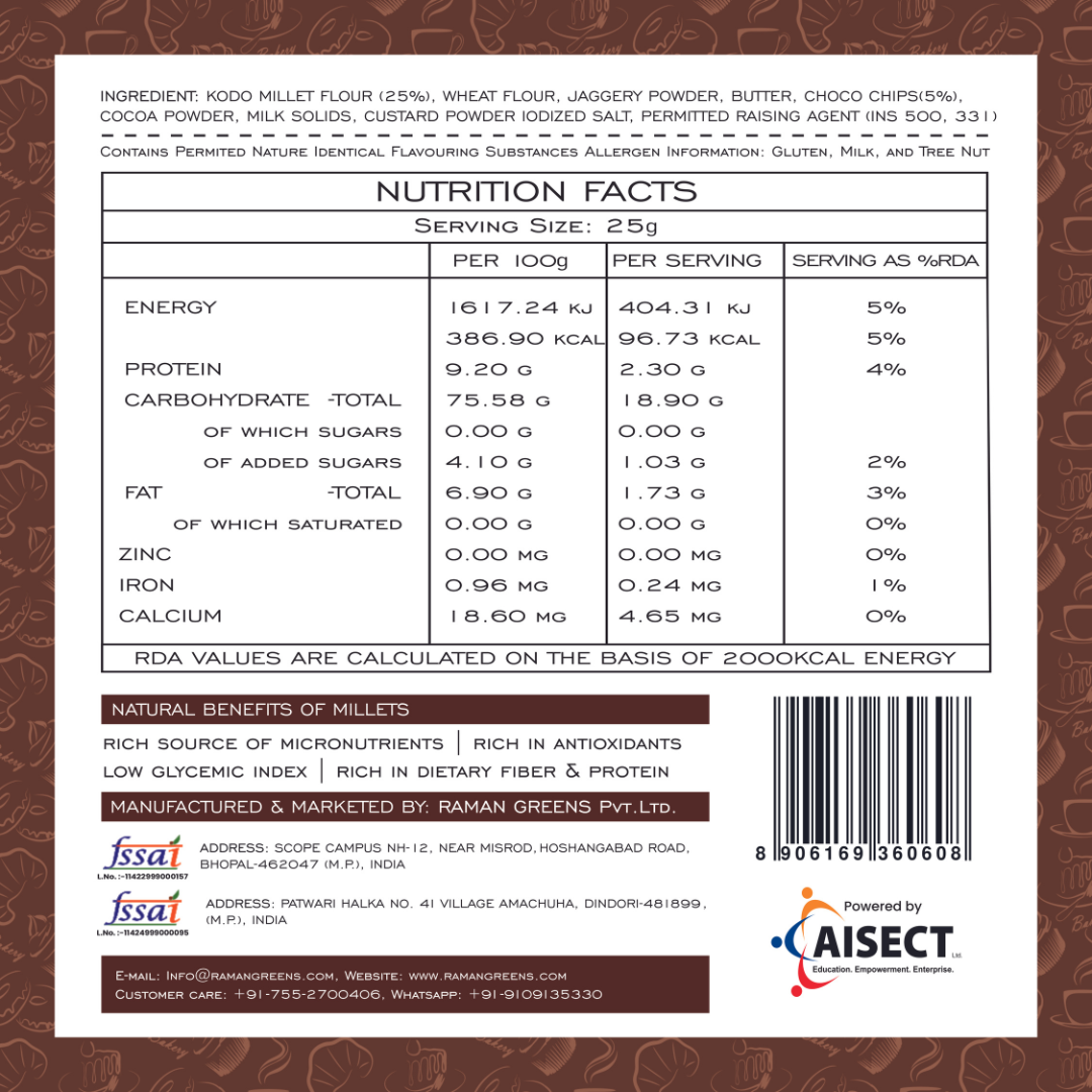 Millet Chocochip Cookies