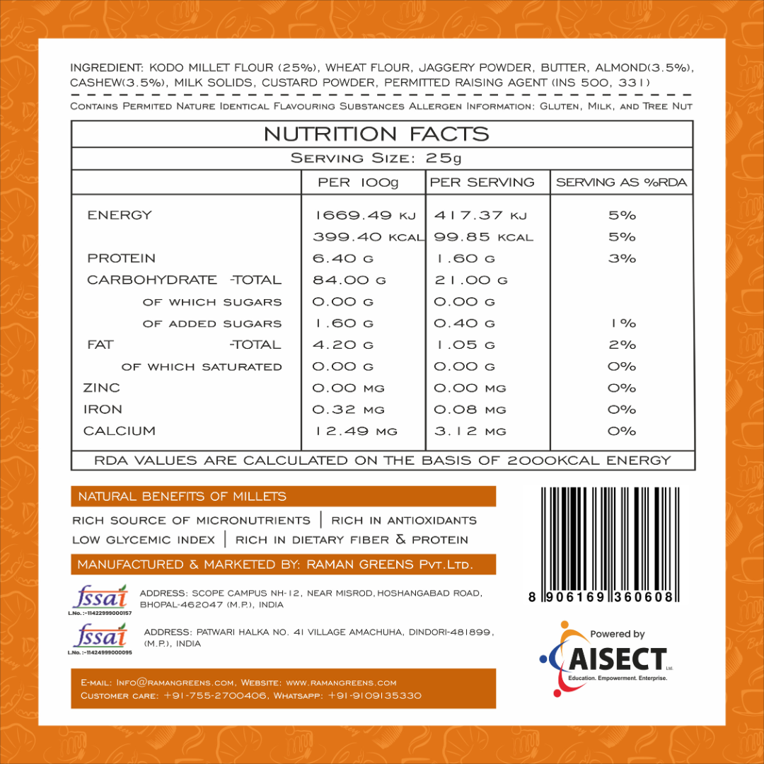 Millet Cookies Combo Dry Fruits & Oats