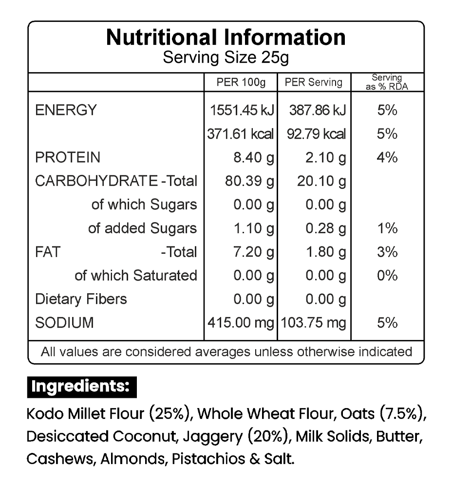 Assorted Millet Cookies | Raman Greens