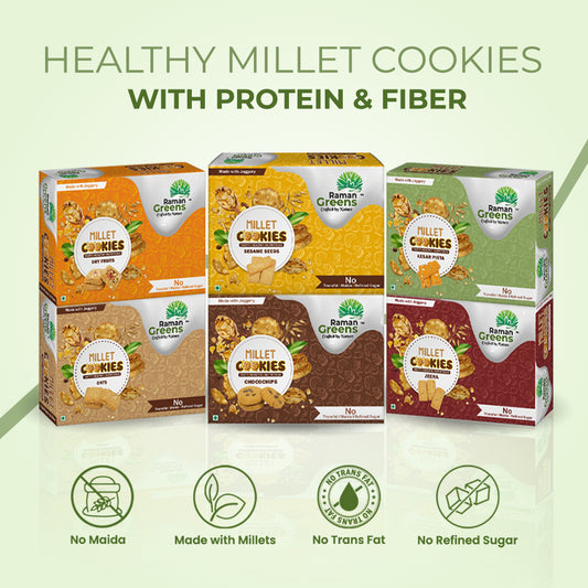 Raman Greens Healthy Millet Cookies Pack of 6