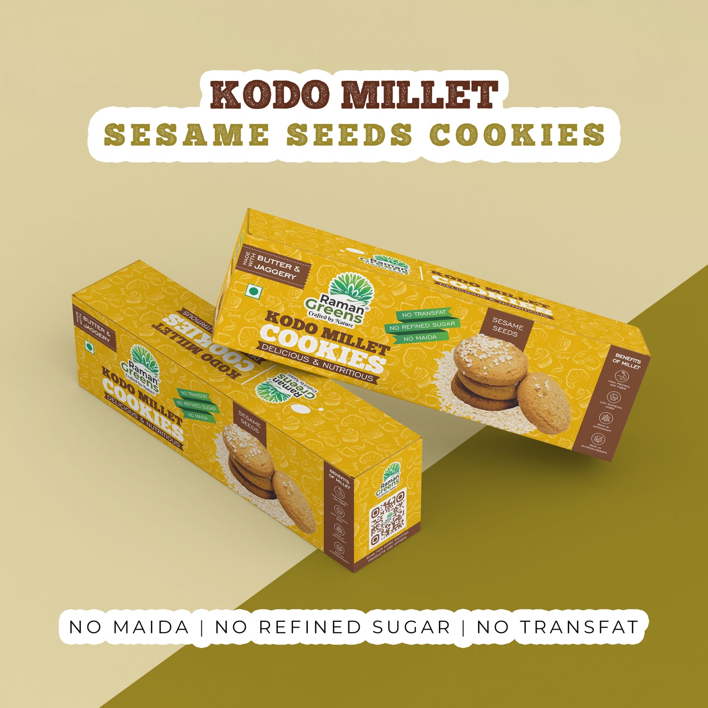 Millet-Sesame seeds cookies