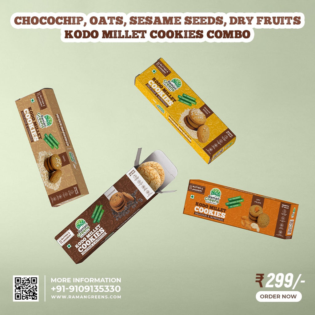 Raman Greens Healthy Millet Cookies Pack of 4