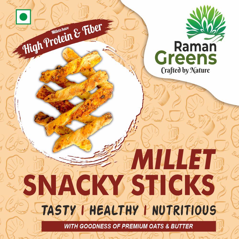 Raman Greens Millet Cookies & Snacks Tea-time combo pack 840 gm